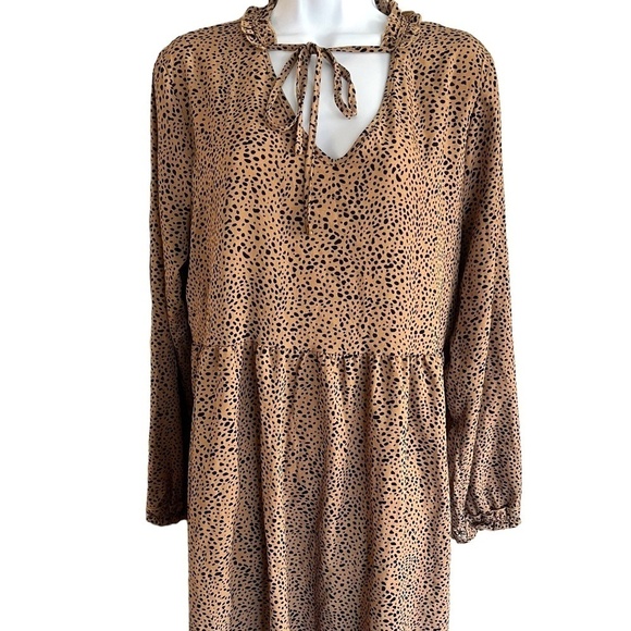 Shein | Midi Print Dress | Neck Tie Detail - Picture 1 of 6